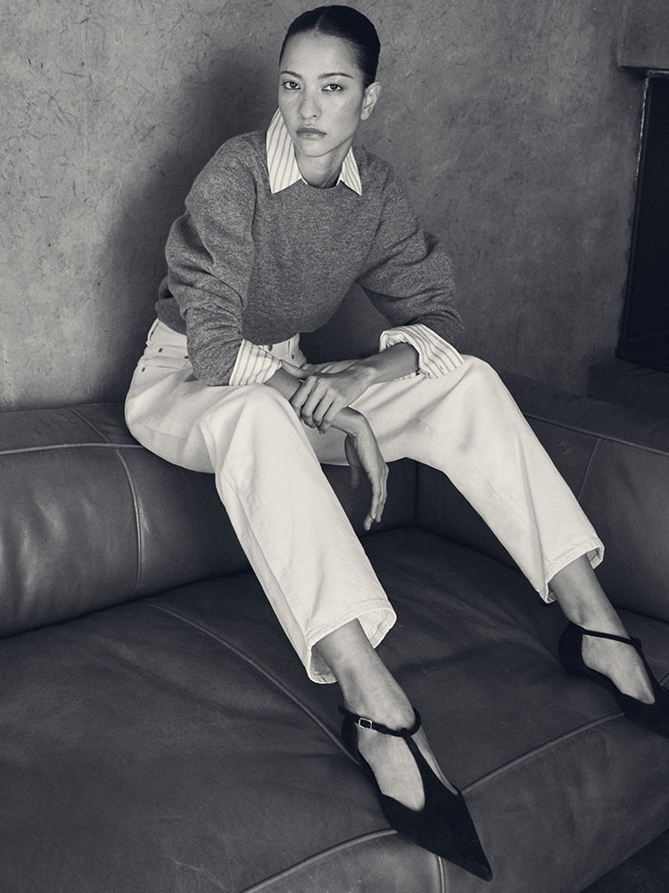 バルーンスリーブ メリノウールセーター